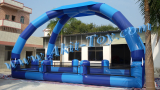Inflatable water pool for volleyball court